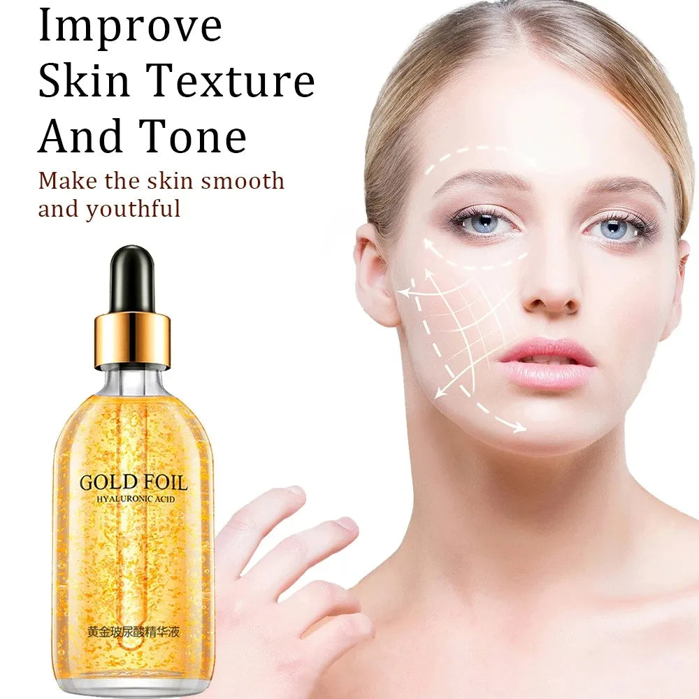 24K Gold serum — reduces fine lines, hydrates